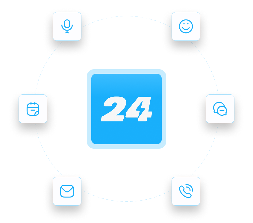 Hub Br24: unifique WhatsApp, e-mail, telefone, chat, CRM e agenda em um só lugar