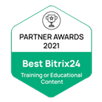Selo Melhor Conteúdo e Treinamento Bitrix24 Br24